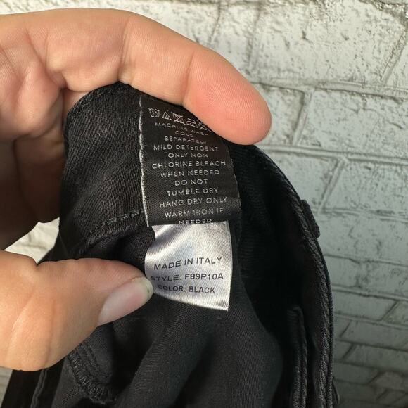 PRPS Jeans Camaro Skinny Mid Rise Zip Fly Zipper Denim Pants Black Silver 31 - Picture 6 of 7